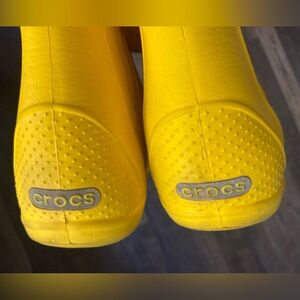 CROCS Kids Vibrant Yellow Rain Slip-Ons boots